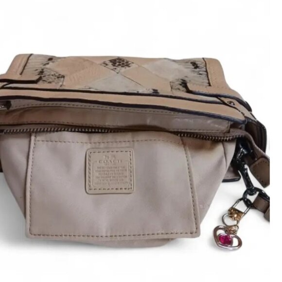 Coach Swagger Patchwork Crossbody – Beechwood Leather, Suede & Snake Embossed - Picture 6 of 9